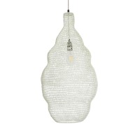 GLOBOSTAR® KENTUCKY 01895 Vintage Κρεμαστό Φωτιστικό Οροφής με Ντουί 1 x E27 AC 220-240V IP20 - Λευκό - Μ40 x Π40 x Υ70cm