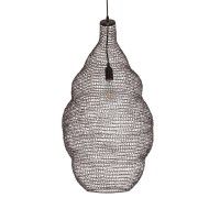 GLOBOSTAR® KENTUCKY 01896 Vintage Κρεμαστό Φωτιστικό Οροφής με Ντουί 1 x E27 AC 220-240V IP20 - Καφέ - Μ40 x Π40 x Υ70cm