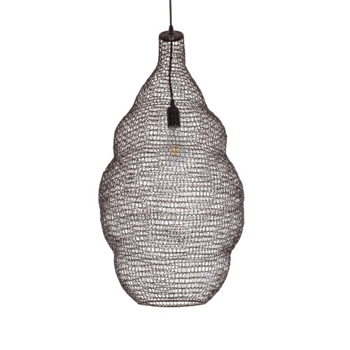 GLOBOSTAR® KENTUCKY 01896 Vintage Κρεμαστό Φωτιστικό Οροφής με Ντουί 1 x E27 AC 220-240V IP20 - Καφέ - Μ40 x Π40 x Υ70cm