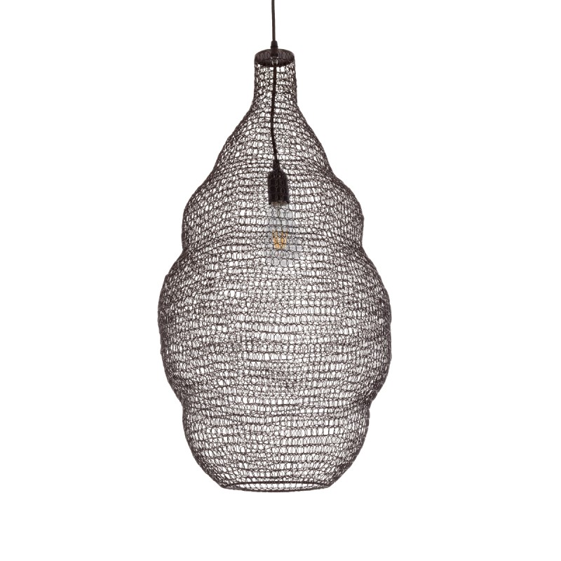 GLOBOSTAR® KENTUCKY 01896 Vintage Κρεμαστό Φωτιστικό Οροφής με Ντουί 1 x E27 AC 220-240V IP20 - Καφέ - Μ40 x Π40 x Υ70cm