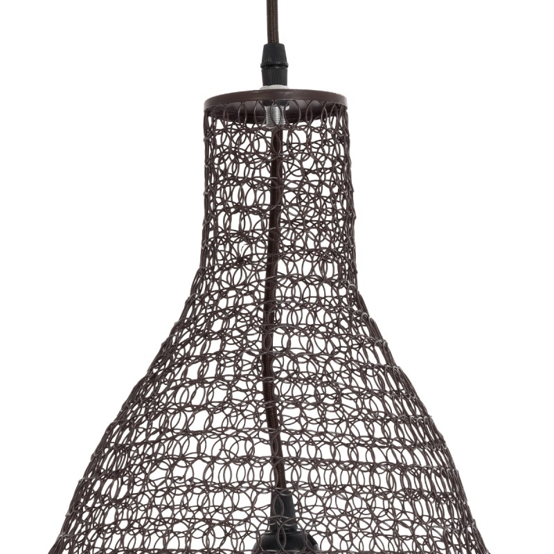 GLOBOSTAR® KENTUCKY 01896 Vintage Κρεμαστό Φωτιστικό Οροφής με Ντουί 1 x E27 AC 220-240V IP20 - Καφέ - Μ40 x Π40 x Υ70cm
