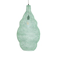 GLOBOSTAR® KENTUCKY 01897 Vintage Κρεμαστό Φωτιστικό Οροφής με Ντουί 1 x E27 AC 220-240V IP20 - Τιρκουάζ - Μ40 x Π40 x Υ70cm