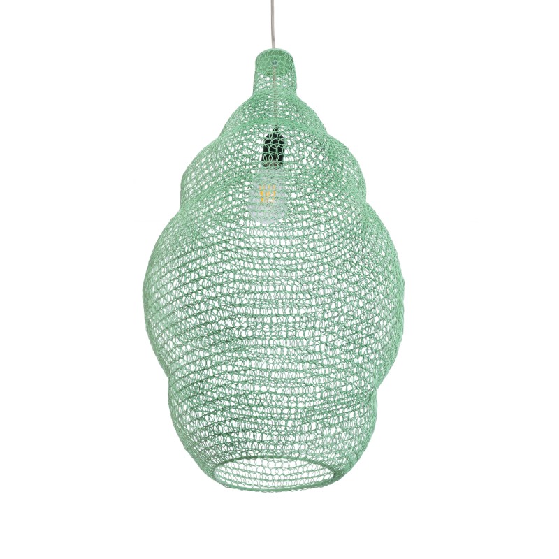 GLOBOSTAR® KENTUCKY 01897 Vintage Κρεμαστό Φωτιστικό Οροφής με Ντουί 1 x E27 AC 220-240V IP20 - Τιρκουάζ - Μ40 x Π40 x Υ70cm