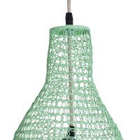 GLOBOSTAR® KENTUCKY 01897 Vintage Κρεμαστό Φωτιστικό Οροφής με Ντουί 1 x E27 AC 220-240V IP20 - Τιρκουάζ - Μ40 x Π40 x Υ70cm
