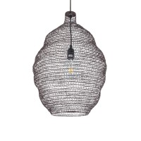 GLOBOSTAR® KENTUCKY 01899 Vintage Κρεμαστό Φωτιστικό Οροφής με Ντουί 1 x E27 AC 220-240V IP20 - Καφέ - Μ40 x Π40 x Y60cm