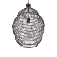 GLOBOSTAR® KENTUCKY 01899 Vintage Κρεμαστό Φωτιστικό Οροφής με Ντουί 1 x E27 AC 220-240V IP20 - Καφέ - Μ40 x Π40 x Y60cm