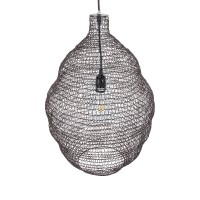 GLOBOSTAR® KENTUCKY 01899 Vintage Κρεμαστό Φωτιστικό Οροφής με Ντουί 1 x E27 AC 220-240V IP20 - Καφέ - Μ40 x Π40 x Y60cm