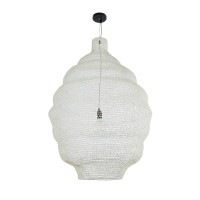 GLOBOSTAR® KENTUCKY 01901 Vintage Κρεμαστό Φωτιστικό Οροφής με Ντουί 1 x E27 AC 220-240V IP20 - Λευκό - Μ80 x Π80 x Y110cm