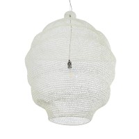 GLOBOSTAR® KENTUCKY 01901 Vintage Κρεμαστό Φωτιστικό Οροφής με Ντουί 1 x E27 AC 220-240V IP20 - Λευκό - Μ80 x Π80 x Y110cm