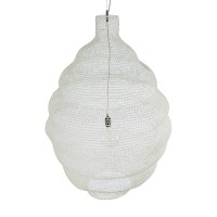 GLOBOSTAR® KENTUCKY 01901 Vintage Κρεμαστό Φωτιστικό Οροφής με Ντουί 1 x E27 AC 220-240V IP20 - Λευκό - Μ80 x Π80 x Y110cm