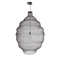 GLOBOSTAR® KENTUCKY 01902 Vintage Κρεμαστό Φωτιστικό Οροφής με Ντουί 1 x E27 AC 220-240V IP20 - Καφέ - Μ80 x Π80 x Y110cm