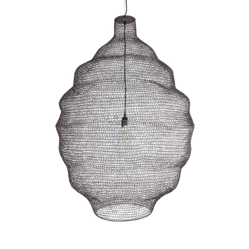 GLOBOSTAR® KENTUCKY 01902 Vintage Κρεμαστό Φωτιστικό Οροφής με Ντουί 1 x E27 AC 220-240V IP20 - Καφέ - Μ80 x Π80 x Y110cm