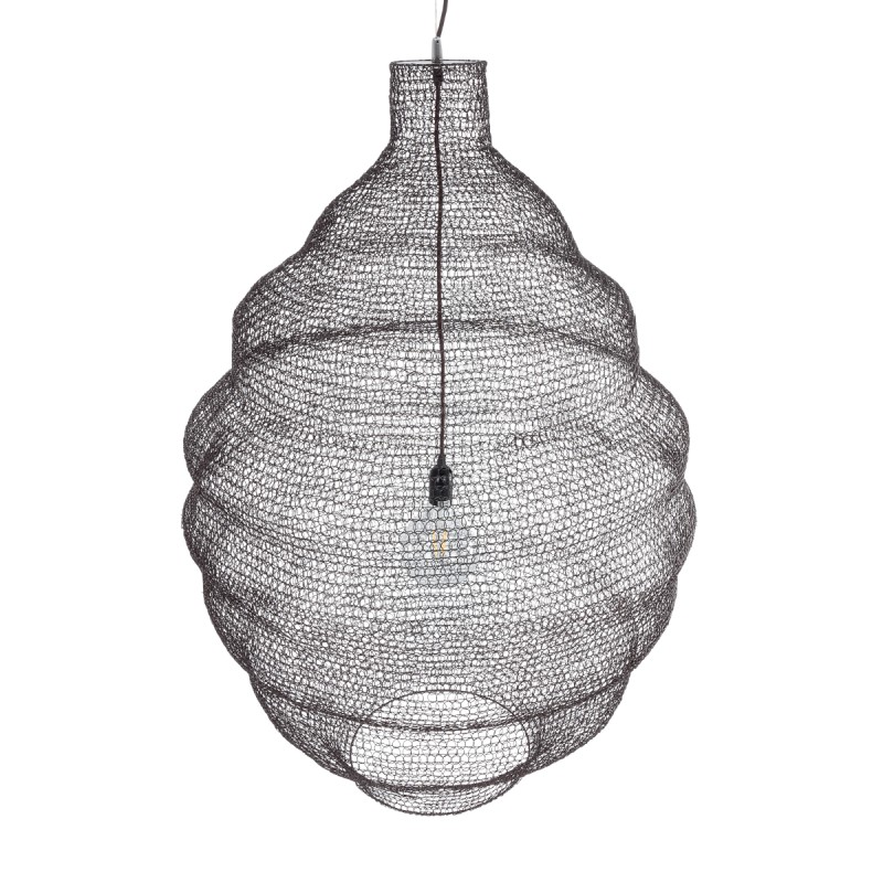 GLOBOSTAR® KENTUCKY 01902 Vintage Κρεμαστό Φωτιστικό Οροφής με Ντουί 1 x E27 AC 220-240V IP20 - Καφέ - Μ80 x Π80 x Y110cm
