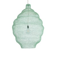 GLOBOSTAR® KENTUCKY 01903 Vintage Κρεμαστό Φωτιστικό Οροφής με Ντουί 1 x E27 AC 220-240V IP20 - Τιρκουάζ - Μ80 x Π80 x Y110cm