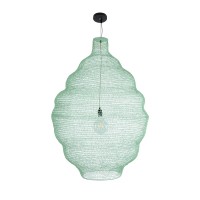GLOBOSTAR® KENTUCKY 01903 Vintage Κρεμαστό Φωτιστικό Οροφής με Ντουί 1 x E27 AC 220-240V IP20 - Τιρκουάζ - Μ80 x Π80 x Y110cm