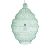 GLOBOSTAR® KENTUCKY 01903 Vintage Κρεμαστό Φωτιστικό Οροφής με Ντουί 1 x E27 AC 220-240V IP20 - Τιρκουάζ - Μ80 x Π80 x Y110cm