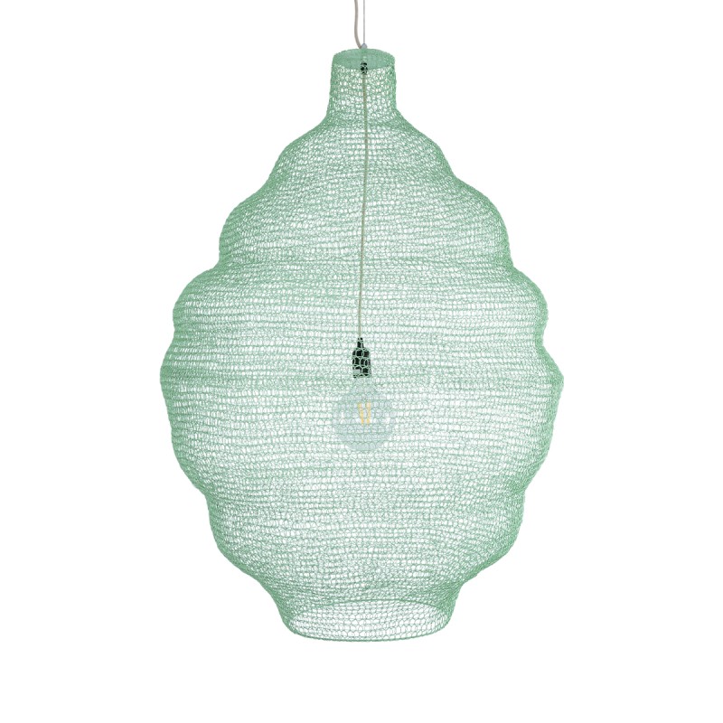GLOBOSTAR® KENTUCKY 01903 Vintage Κρεμαστό Φωτιστικό Οροφής με Ντουί 1 x E27 AC 220-240V IP20 - Τιρκουάζ - Μ80 x Π80 x Y110cm