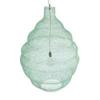 GLOBOSTAR® KENTUCKY 01903 Vintage Κρεμαστό Φωτιστικό Οροφής με Ντουί 1 x E27 AC 220-240V IP20 - Τιρκουάζ - Μ80 x Π80 x Y110cm