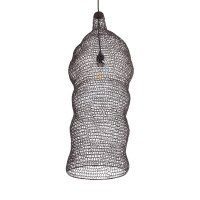 GLOBOSTAR® KENTUCKY 01905 Vintage Κρεμαστό Φωτιστικό Οροφής με Ντουί 1 x E27 AC 220-240V IP20 - Καφέ - Μ30 x Π30 x Y80cm