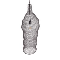 GLOBOSTAR® KENTUCKY 01905 Vintage Κρεμαστό Φωτιστικό Οροφής με Ντουί 1 x E27 AC 220-240V IP20 - Καφέ - Μ30 x Π30 x Y80cm