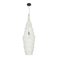 GLOBOSTAR® KENTUCKY 01907 Vintage Κρεμαστό Φωτιστικό Οροφής με Ντουί 1 x E27 AC 220-240V IP20 - Λευκό - Μ30 x Π30 x Y105cm