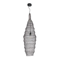 GLOBOSTAR® KENTUCKY 01908 Vintage Κρεμαστό Φωτιστικό Οροφής με Ντουί 1 x E27 AC 220-240V IP20 - Καφέ - Μ30 x Π30 x Y105cm