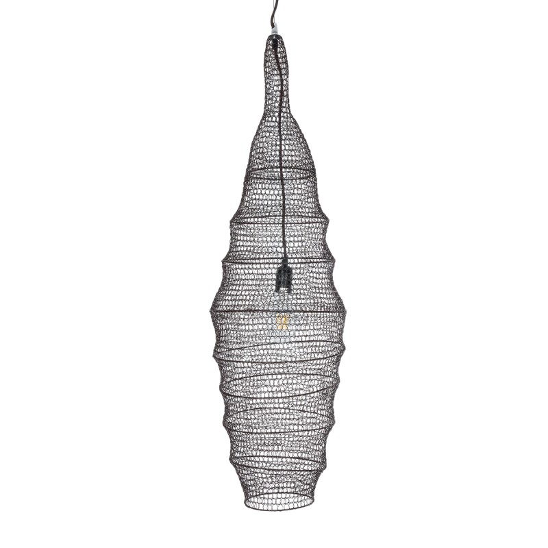 GLOBOSTAR® KENTUCKY 01908 Vintage Κρεμαστό Φωτιστικό Οροφής με Ντουί 1 x E27 AC 220-240V IP20 - Καφέ - Μ30 x Π30 x Y105cm