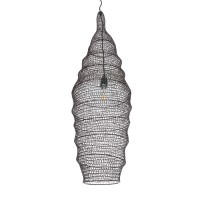 GLOBOSTAR® KENTUCKY 01908 Vintage Κρεμαστό Φωτιστικό Οροφής με Ντουί 1 x E27 AC 220-240V IP20 - Καφέ - Μ30 x Π30 x Y105cm
