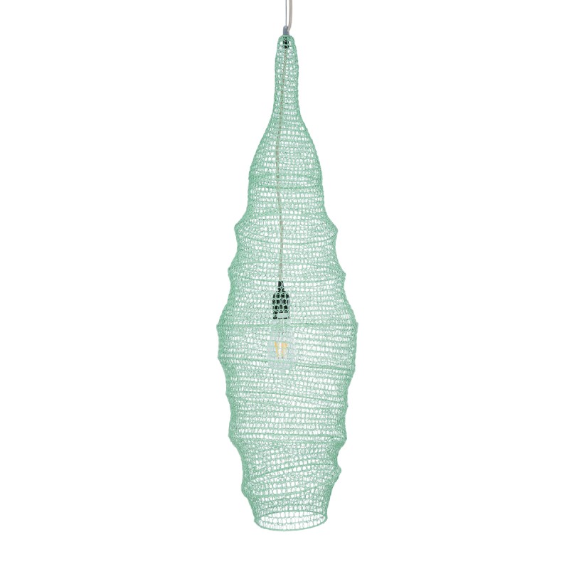 GLOBOSTAR® KENTUCKY 01909 Vintage Κρεμαστό Φωτιστικό Οροφής με Ντουί 1 x E27 AC 220-240V IP20 - Τιρκουάζ - Μ30 x Π30 x Y105cm