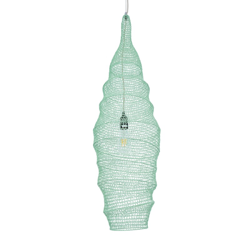 GLOBOSTAR® KENTUCKY 01909 Vintage Κρεμαστό Φωτιστικό Οροφής με Ντουί 1 x E27 AC 220-240V IP20 - Τιρκουάζ - Μ30 x Π30 x Y105cm