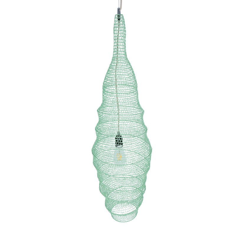 GLOBOSTAR® KENTUCKY 01909 Vintage Κρεμαστό Φωτιστικό Οροφής με Ντουί 1 x E27 AC 220-240V IP20 - Τιρκουάζ - Μ30 x Π30 x Y105cm