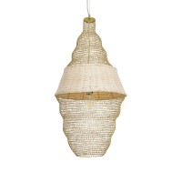 GLOBOSTAR® KENTUCKY 01910 Vintage Κρεμαστό Φωτιστικό Οροφής με Ντουί 1 x E27 AC 220-240V IP20 - Μπεζ - Μ40 x Π40 x Υ80cm