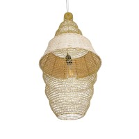GLOBOSTAR® KENTUCKY 01910 Vintage Κρεμαστό Φωτιστικό Οροφής με Ντουί 1 x E27 AC 220-240V IP20 - Μπεζ - Μ40 x Π40 x Υ80cm
