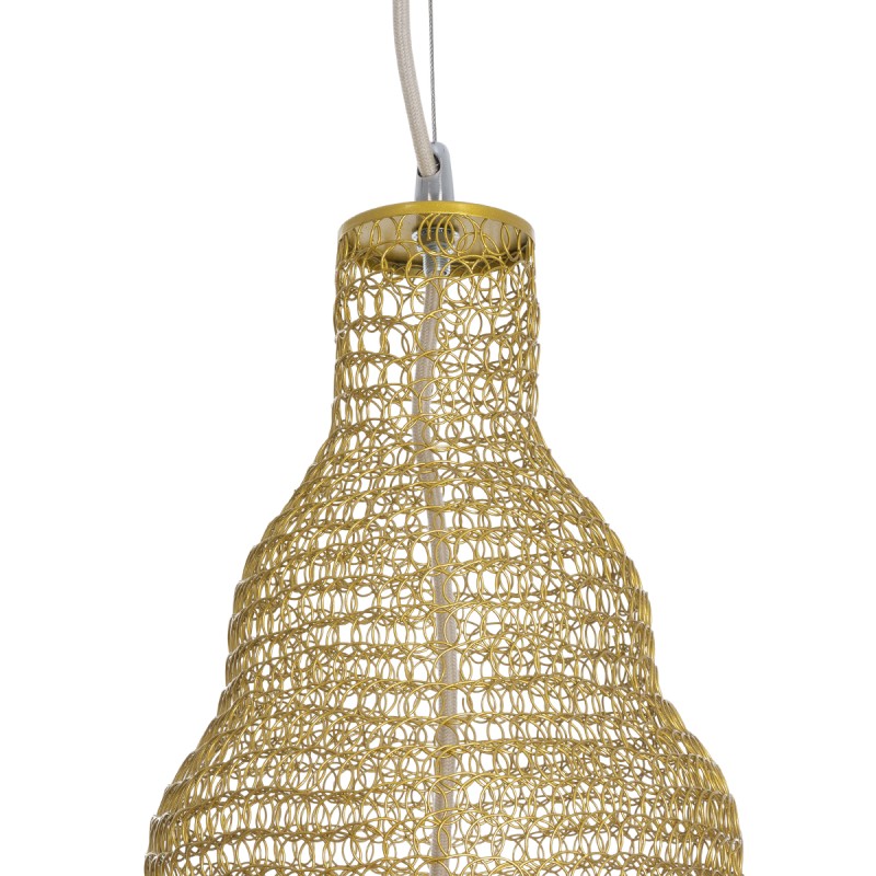 GLOBOSTAR® KENTUCKY 01910 Vintage Κρεμαστό Φωτιστικό Οροφής με Ντουί 1 x E27 AC 220-240V IP20 - Μπεζ - Μ40 x Π40 x Υ80cm