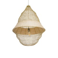 GLOBOSTAR® KENTUCKY 01911 Vintage Κρεμαστό Φωτιστικό Οροφής με Ντουί 1 x E27 AC 220-240V IP20 - Μπεζ - Μ60 x Π60 x Υ80cm