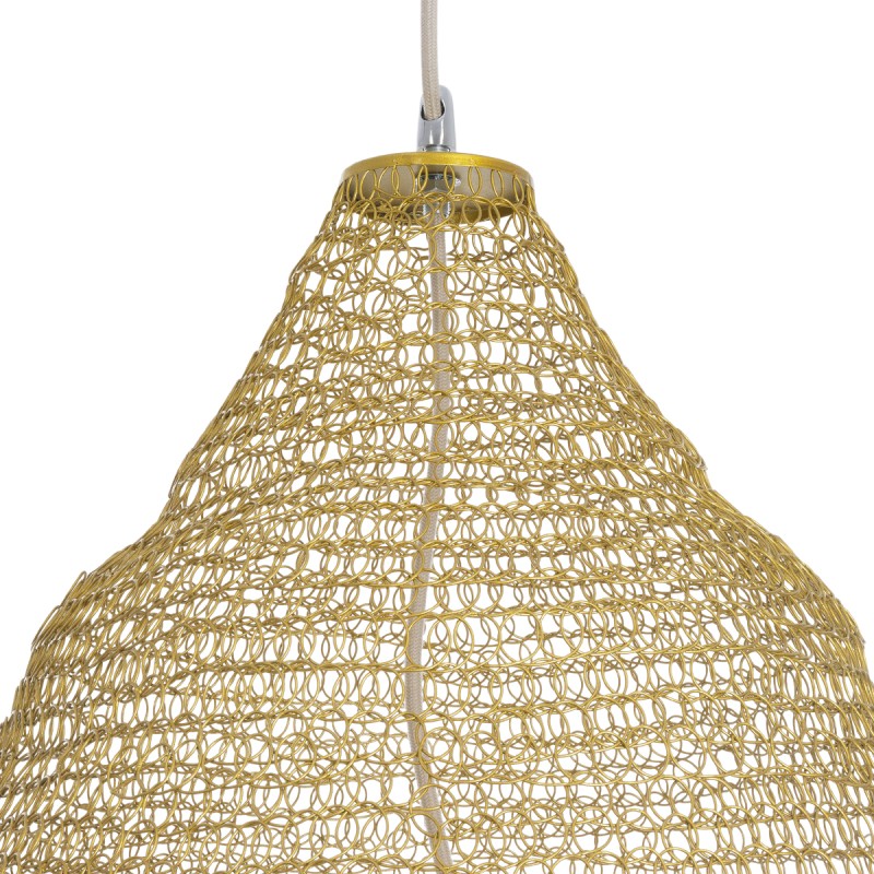 GLOBOSTAR® KENTUCKY 01911 Vintage Κρεμαστό Φωτιστικό Οροφής με Ντουί 1 x E27 AC 220-240V IP20 - Μπεζ - Μ60 x Π60 x Υ80cm