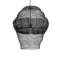 GLOBOSTAR® KENTUCKY 01912 Vintage Κρεμαστό Φωτιστικό Οροφής με Ντουί 1 x E27 AC 220-240V IP20 - Μαύρο - Μ60 x Π60 x Υ70cm