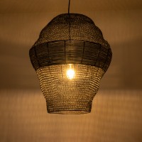 GLOBOSTAR® KENTUCKY 01912 Vintage Κρεμαστό Φωτιστικό Οροφής με Ντουί 1 x E27 AC 220-240V IP20 - Μαύρο - Μ60 x Π60 x Υ70cm