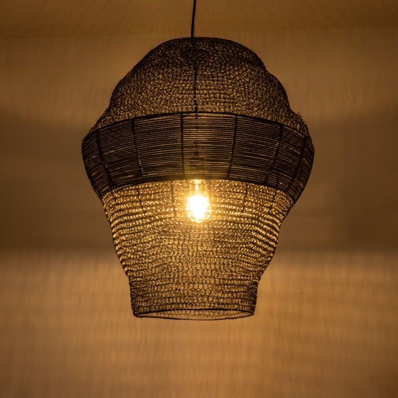 GLOBOSTAR® KENTUCKY 01912 Vintage Κρεμαστό Φωτιστικό Οροφής με Ντουί 1 x E27 AC 220-240V IP20 - Μαύρο - Μ60 x Π60 x Υ70cm