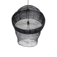 GLOBOSTAR® KENTUCKY 01912 Vintage Κρεμαστό Φωτιστικό Οροφής με Ντουί 1 x E27 AC 220-240V IP20 - Μαύρο - Μ60 x Π60 x Υ70cm
