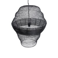 GLOBOSTAR® KENTUCKY 01912 Vintage Κρεμαστό Φωτιστικό Οροφής με Ντουί 1 x E27 AC 220-240V IP20 - Μαύρο - Μ60 x Π60 x Υ70cm