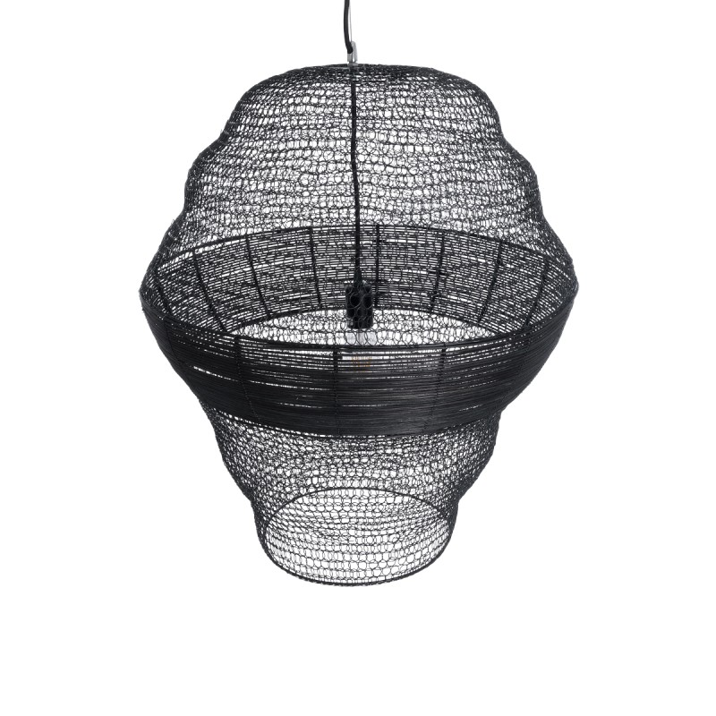 GLOBOSTAR® KENTUCKY 01912 Vintage Κρεμαστό Φωτιστικό Οροφής με Ντουί 1 x E27 AC 220-240V IP20 - Μαύρο - Μ60 x Π60 x Υ70cm
