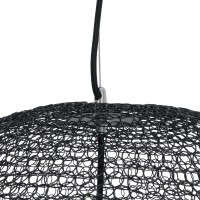 GLOBOSTAR® KENTUCKY 01912 Vintage Κρεμαστό Φωτιστικό Οροφής με Ντουί 1 x E27 AC 220-240V IP20 - Μαύρο - Μ60 x Π60 x Υ70cm