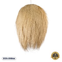 GLOBOSTAR® ARCHIPELAGO 01914 Boho Κρεμαστό Φωτιστικό Οροφής με Ντουί 1 x E27 AC 220-240V IP20 - Μπεζ - Μ120 x Π120 x Υ140cm