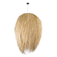 GLOBOSTAR® ARCHIPELAGO 01914 Boho Κρεμαστό Φωτιστικό Οροφής με Ντουί 1 x E27 AC 220-240V IP20 - Μπεζ - Μ120 x Π120 x Υ140cm