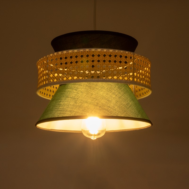 GLOBOSTAR® SAIGE 01915 Boho Κρεμαστό Φωτιστικό Οροφής με Ντουί 1 x E27 AC 220-240V IP20 - Πολύχρωμο - Μ30 x Π30 x Υ22cm
