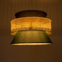 GLOBOSTAR® SAIGE 01916 Boho Κρεμαστό Φωτιστικό Οροφής με Ντουί 1 x E27 AC 220-240V IP20 - Πολύχρωμο - Μ50 x Π50 x Υ36cm