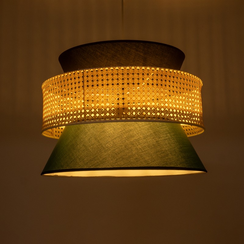 GLOBOSTAR® SAIGE 01916 Boho Κρεμαστό Φωτιστικό Οροφής με Ντουί 1 x E27 AC 220-240V IP20 - Πολύχρωμο - Μ50 x Π50 x Υ36cm