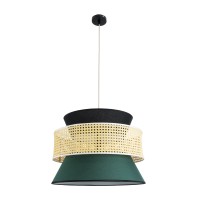 GLOBOSTAR® SAIGE 01916 Boho Κρεμαστό Φωτιστικό Οροφής με Ντουί 1 x E27 AC 220-240V IP20 - Πολύχρωμο - Μ50 x Π50 x Υ36cm