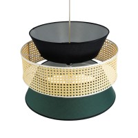 GLOBOSTAR® SAIGE 01916 Boho Κρεμαστό Φωτιστικό Οροφής με Ντουί 1 x E27 AC 220-240V IP20 - Πολύχρωμο - Μ50 x Π50 x Υ36cm